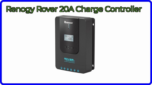 Renogy Rover 20A MPPT solar charge controller with LCD display