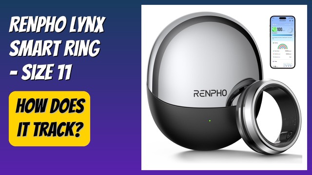 RENPHO Lynx smart ring in silver with charging case