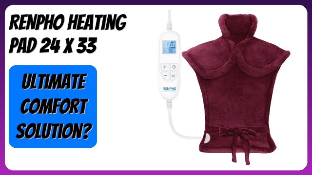 RENPHO extra large electric heating pad in crimson with controller