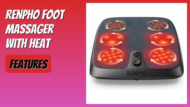 RENPHO flat-plate heated shiatsu foot massager on a floor