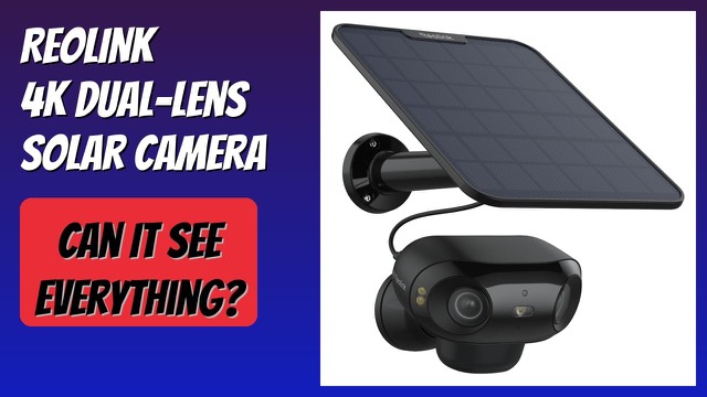 REOLINK Argus 4 Pro black dual-lens wireless camera with solar panel
