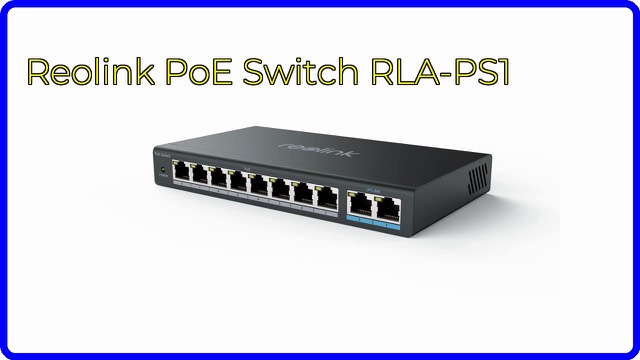 Reolink RLA-PS1 metal PoE switch with eight PoE ports