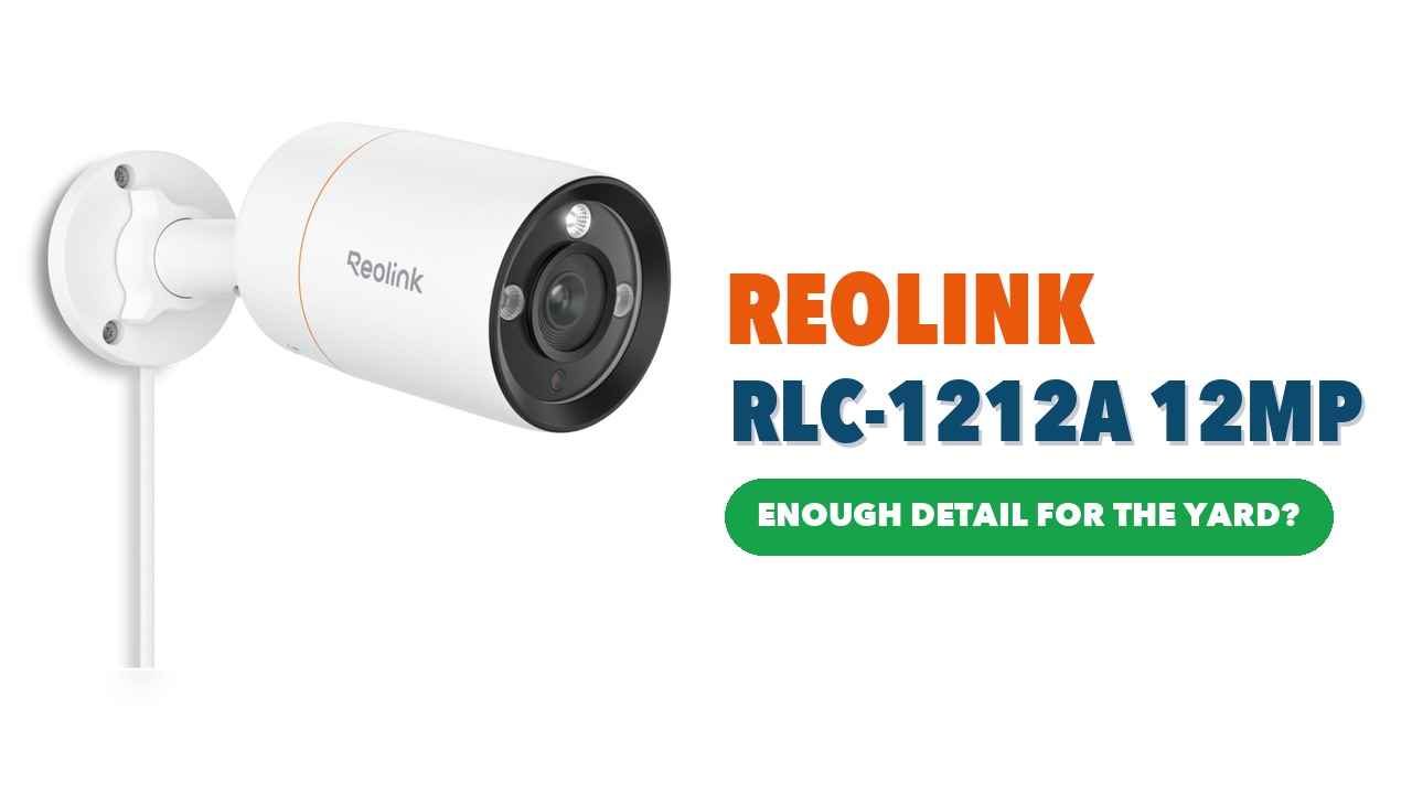 Reolink RLC-1212A white outdoor bullet security camera on a white background