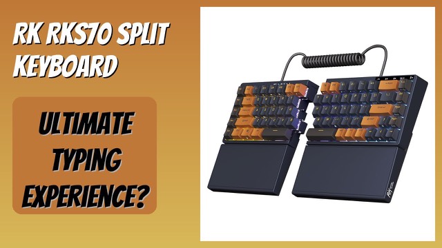 RK Royal Kludge RKS70 black split mechanical keyboard with wrist rest