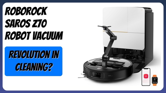 Roborock Saros Z70 robot vacuum with its OmniGrip mechanical arm