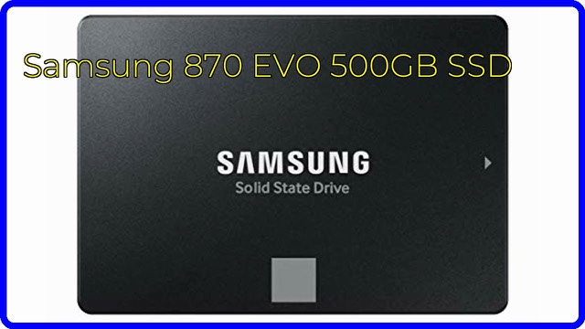 Samsung 870 EVO 2.5-inch SATA SSD in a black case