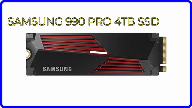 Samsung 990 PRO M.2 NVMe SSD with a black heatsink
