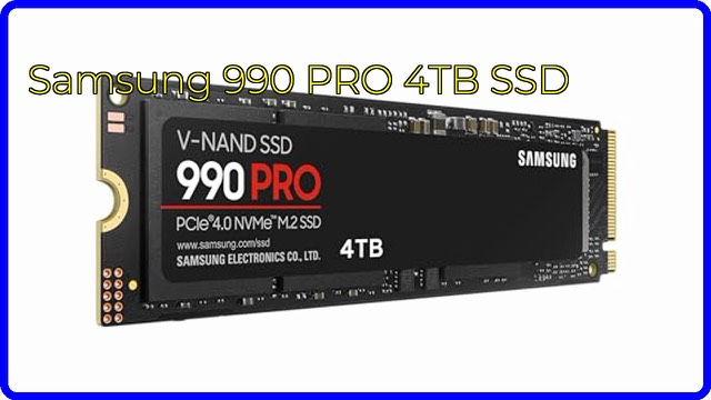 Samsung 990 PRO 4TB M.2 NVMe SSD with heat spreader label