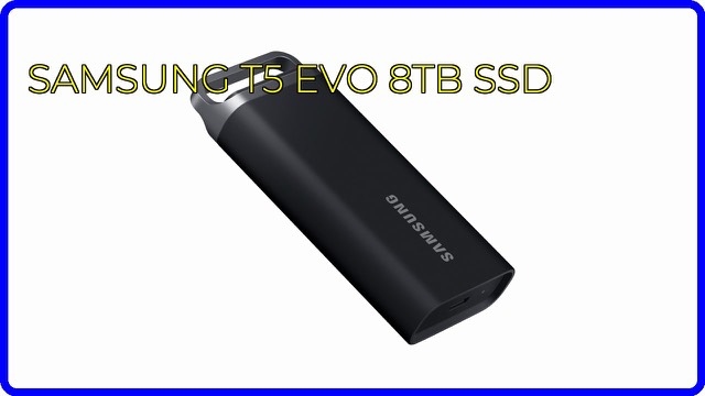Samsung T5 EVO 8TB portable SSD in black