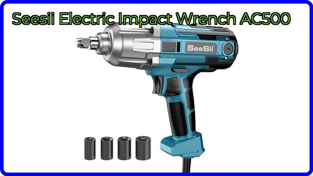 Seesii AC500 corded 1/2-inch electric impact wrench with sockets