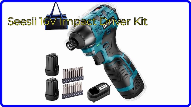 Seesii QH140 compact cordless impact driver with two batteries and bit set
