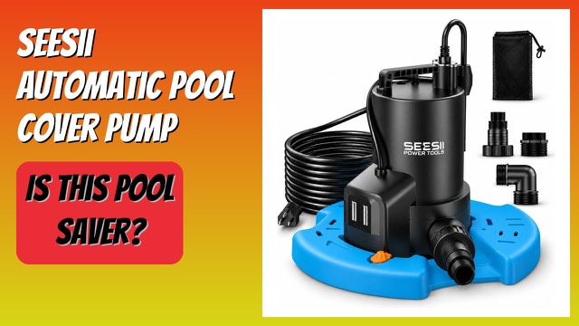 Seesii automatic submersible pool cover pump with detachable base