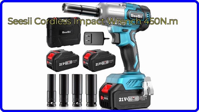 Seesii WH460 cordless impact wrench with battery and sockets