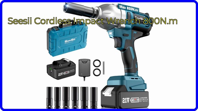 Seesii WH710 cordless 1/2-inch impact wrench with battery