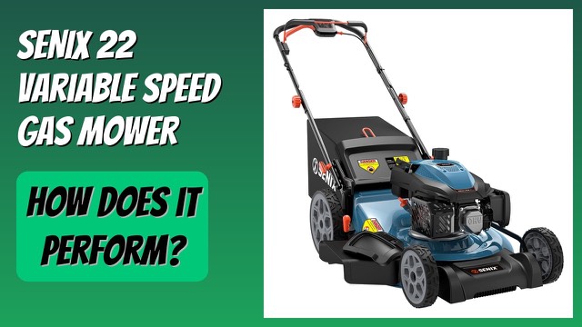 SENIX 22-inch self-propelled gas lawn mower with rear wheel drive
