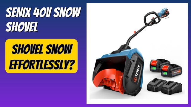 SENIX 40V cordless snow shovel with D-shaped handle