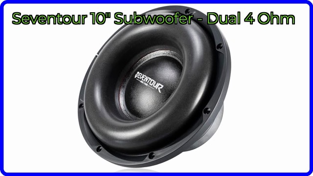 Seventour 10-inch shallow mount dual 4 ohm car subwoofer