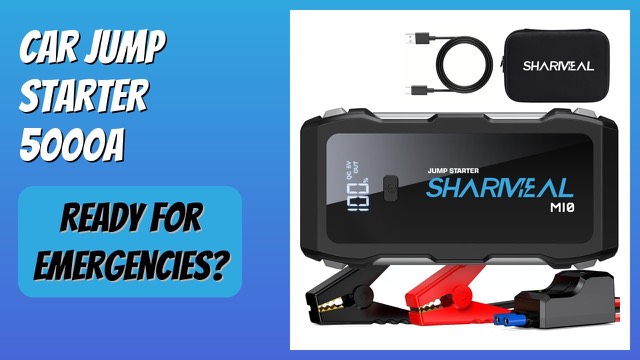 Sharmeal M10 compact jump starter with jumper cable and clamps