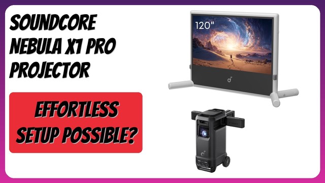 Soundcore Nebula X1 Pro laser projector with inflatable outdoor screen and speakers