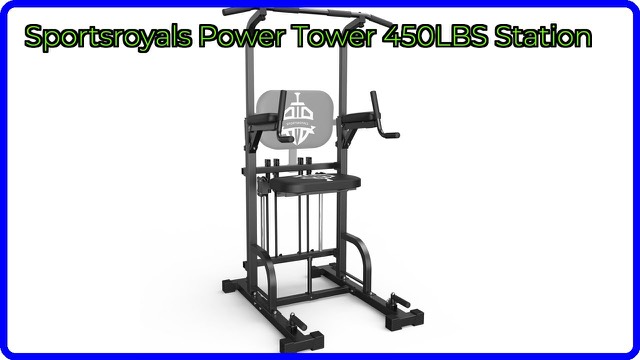 Sportsroyals power tower pull-up and dip station with assisted pad and armrests