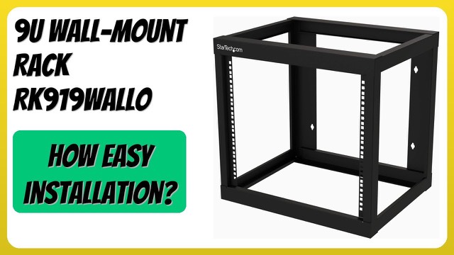 StarTech 9U open-frame wall-mount network rack