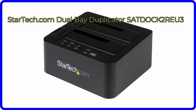 StarTech.com dual-bay SATA hard drive duplicator dock, top-loading