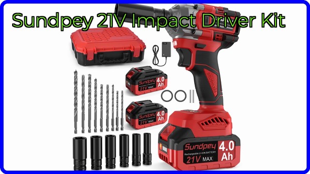 Sundpey 21V brushless cordless impact wrench with batteries, sockets and case