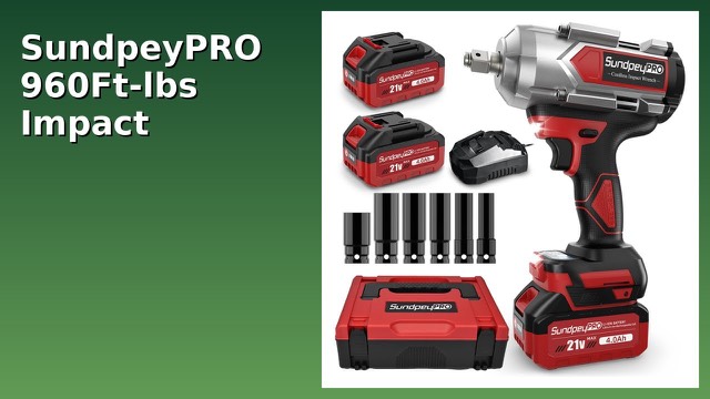 SundpeyPRO cordless impact wrench kit with batteries, sockets and case