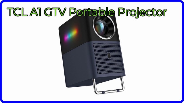 TCL A1 portable projector with carry handle and light strip