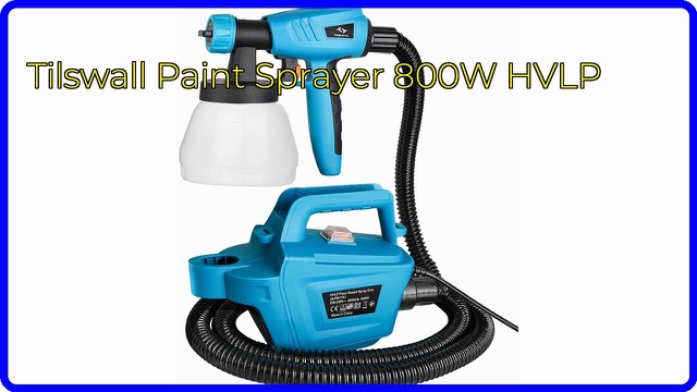 Tilswall 800W HVLP electric paint sprayer with detachable container and air hose