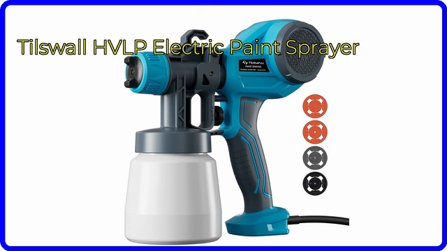 Tilswall handheld HVLP electric paint spray gun with nozzles and accessories