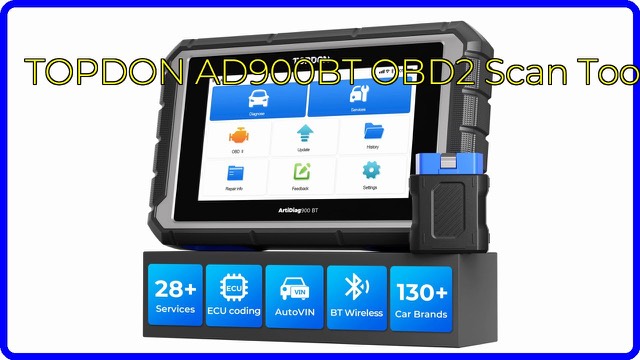 TOPDON AD900BT tablet-style OBD2 scan tool with wireless VCI