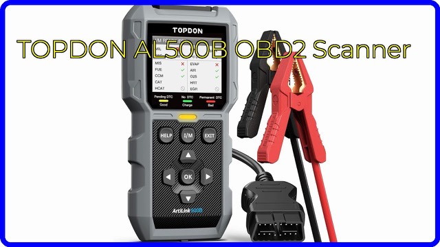 TOPDON AL500B handheld OBD2 scanner and battery tester