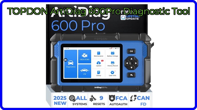 TOPDON ArtiDiag600 Pro handheld automotive diagnostic scan tool