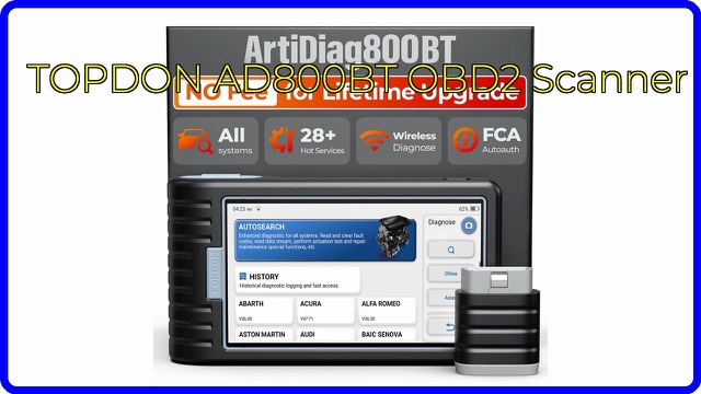 TOPDON ArtiDiag800 BT diagnostic scan tool with Bluetooth dongle