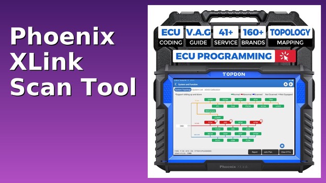 TOPDON Phoenix XLink tablet scan tool with diagnostic connector