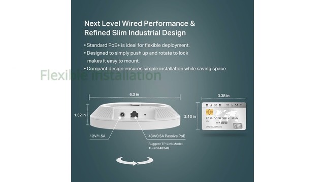 TP-Link EAP610 white ceiling-mount Wi-Fi 6 access point