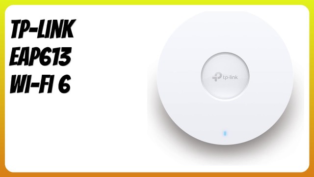 TP-Link EAP613 slim white ceiling-mount Wi-Fi 6 access point