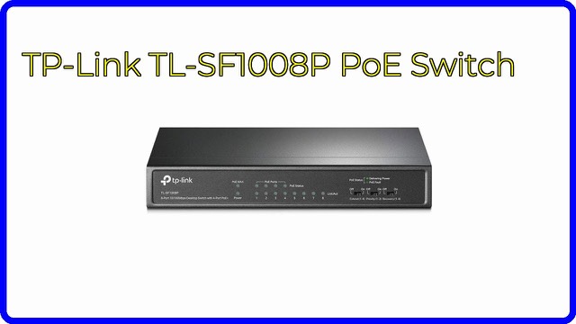 TP-Link TL-SF1008P 8-port desktop PoE switch with metal casing