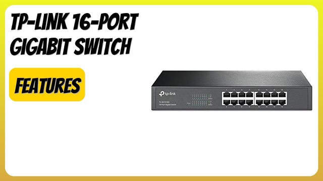 TP-Link TL-SG1016D 16-port Gigabit Ethernet switch in a metal case
