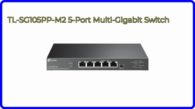 TP-Link TL-SG105PP-M2 five-port multi-gigabit PoE switch with a metal case