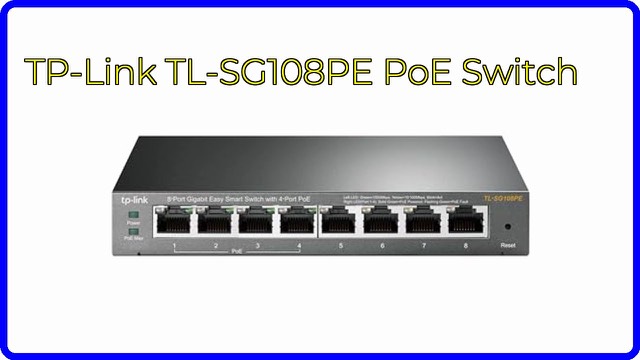 TP-Link TL-SG108PE 8-port Gigabit PoE switch in a metal case