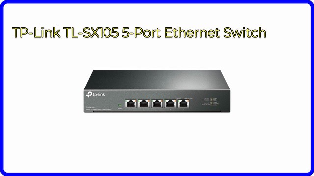 TP-Link TL-SX105 five-port 10G unmanaged Ethernet switch in a metal case