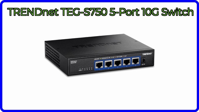 TRENDnet TEG-S750 compact black 10G switch