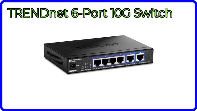 TRENDnet TEG-S762 black metal 6-port 10G network switch