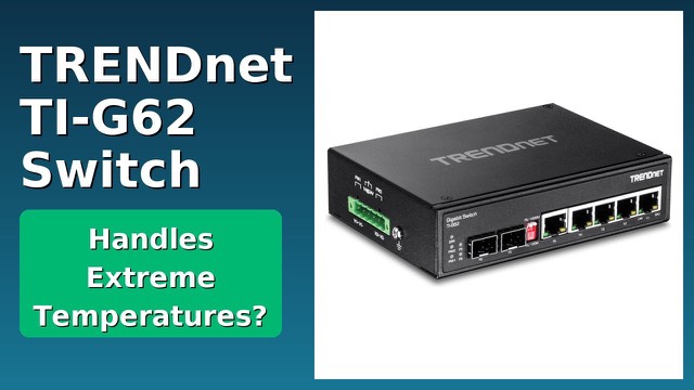TRENDnet TI-G62 industrial DIN-rail Gigabit switch in a black metal housing