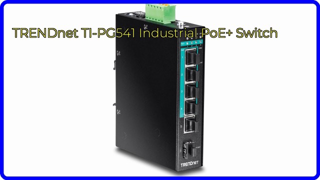 TRENDnet TI-PG541 industrial DIN-rail PoE+ switch
