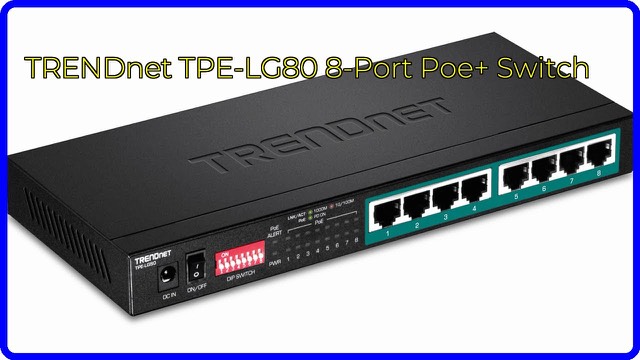 TRENDnet TPE-LG80 8-port gigabit PoE+ network switch