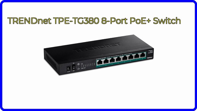 TRENDnet TPE-TG380 8-port 2.5G PoE+ unmanaged switch in a black metal case