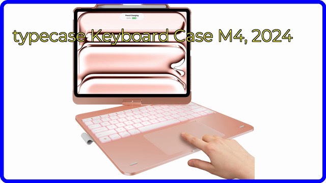typecase keyboard case with trackpad for 13-inch iPad in pink gold